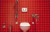 Toilettes rouges