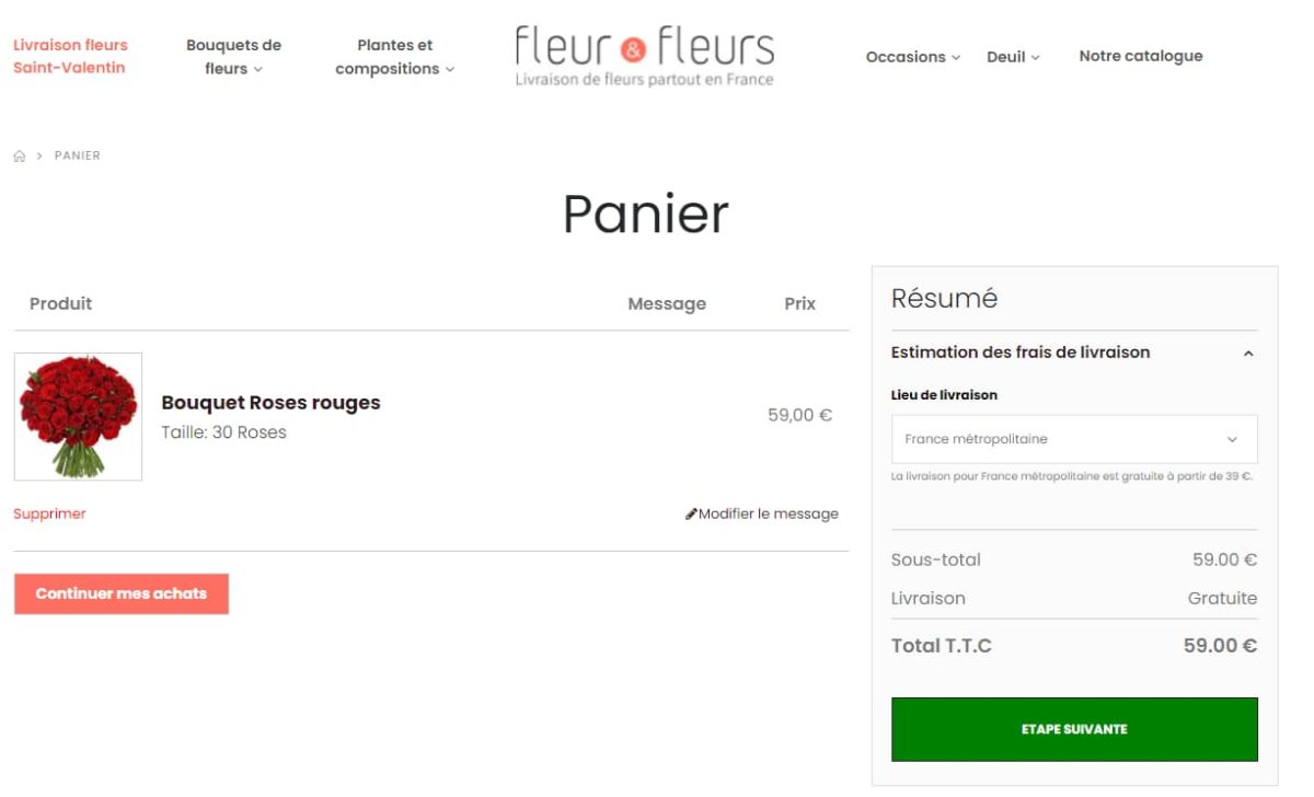 livraison gratuite fleur et fleurs.fr