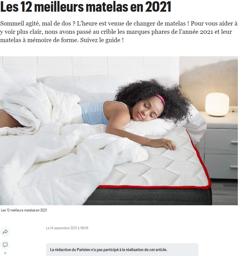 comparateur matelas