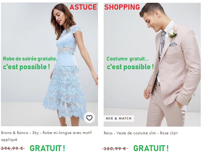vêtement de marque luxe gratuit